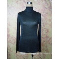 Moda Slim Fitted Turtle Neck Custom Ladies y Girl Tops